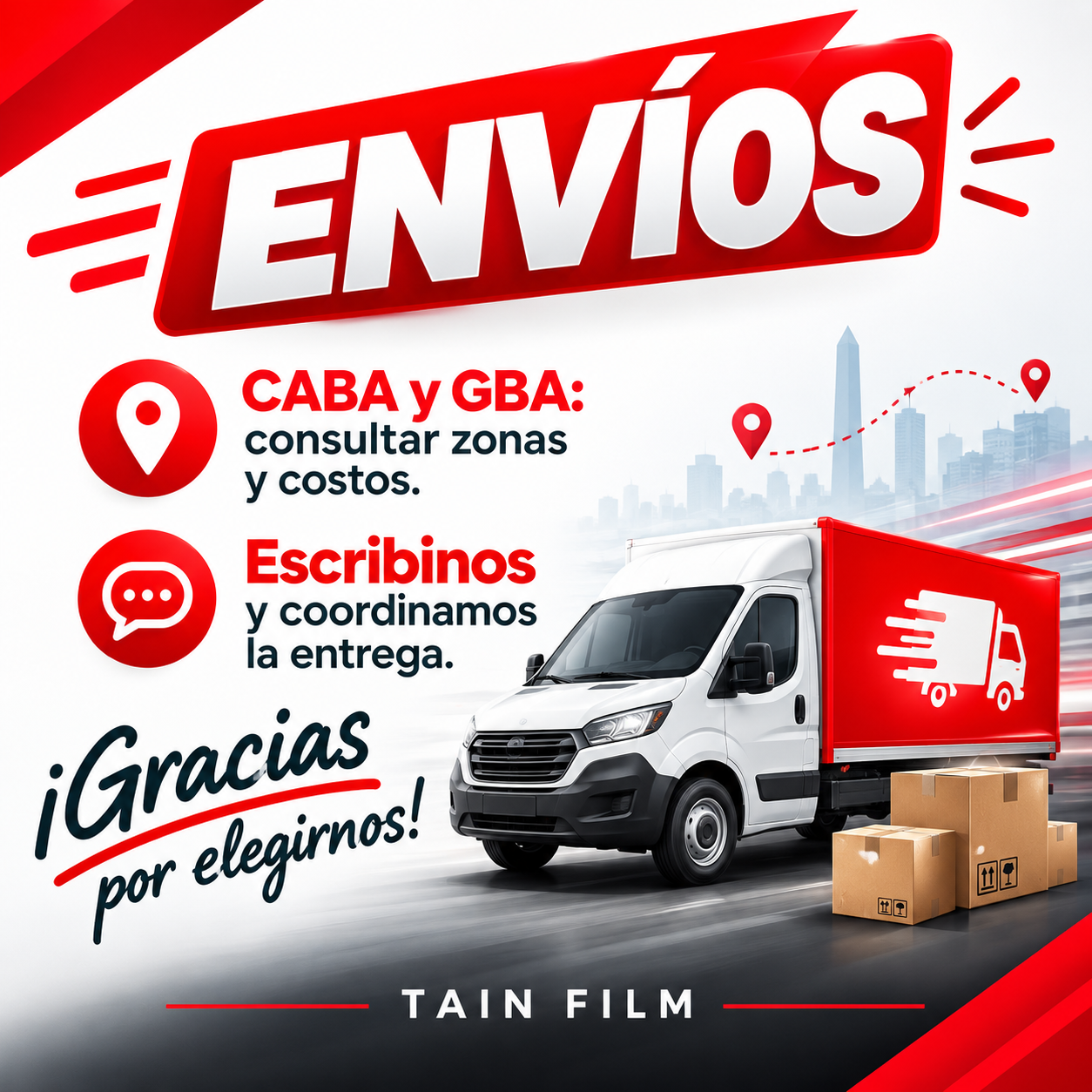 Envíos TAIN Film